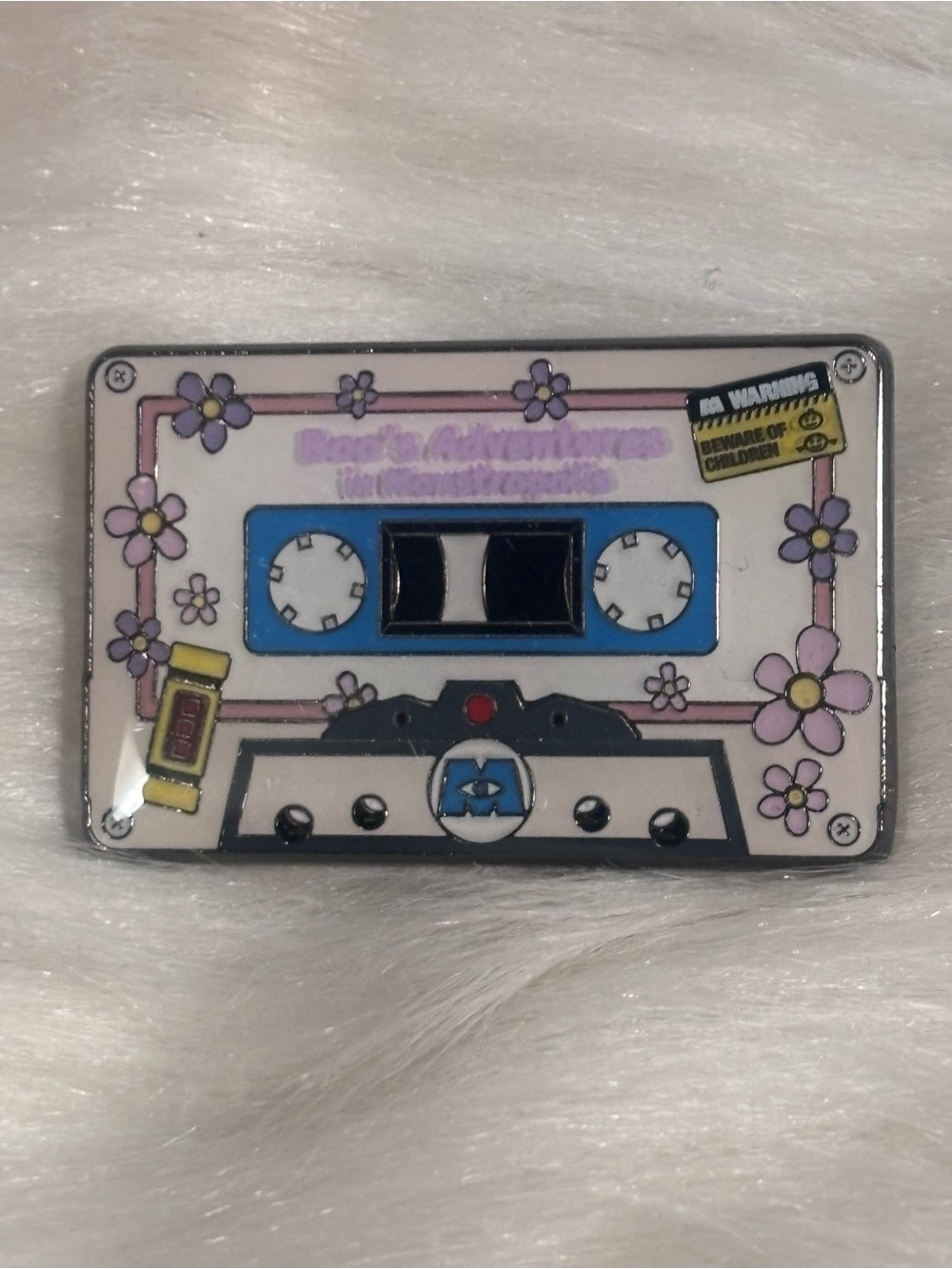 Loungefly Pixar Cassette Tape Mystery Monsters Inc Boo’s adventure Disney Pin